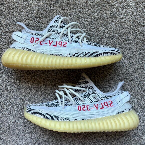 Adidas Yeezy 350 V2 Zebra Size 7 Men's (Size 8.5 Women's) - Picture 1 of 8